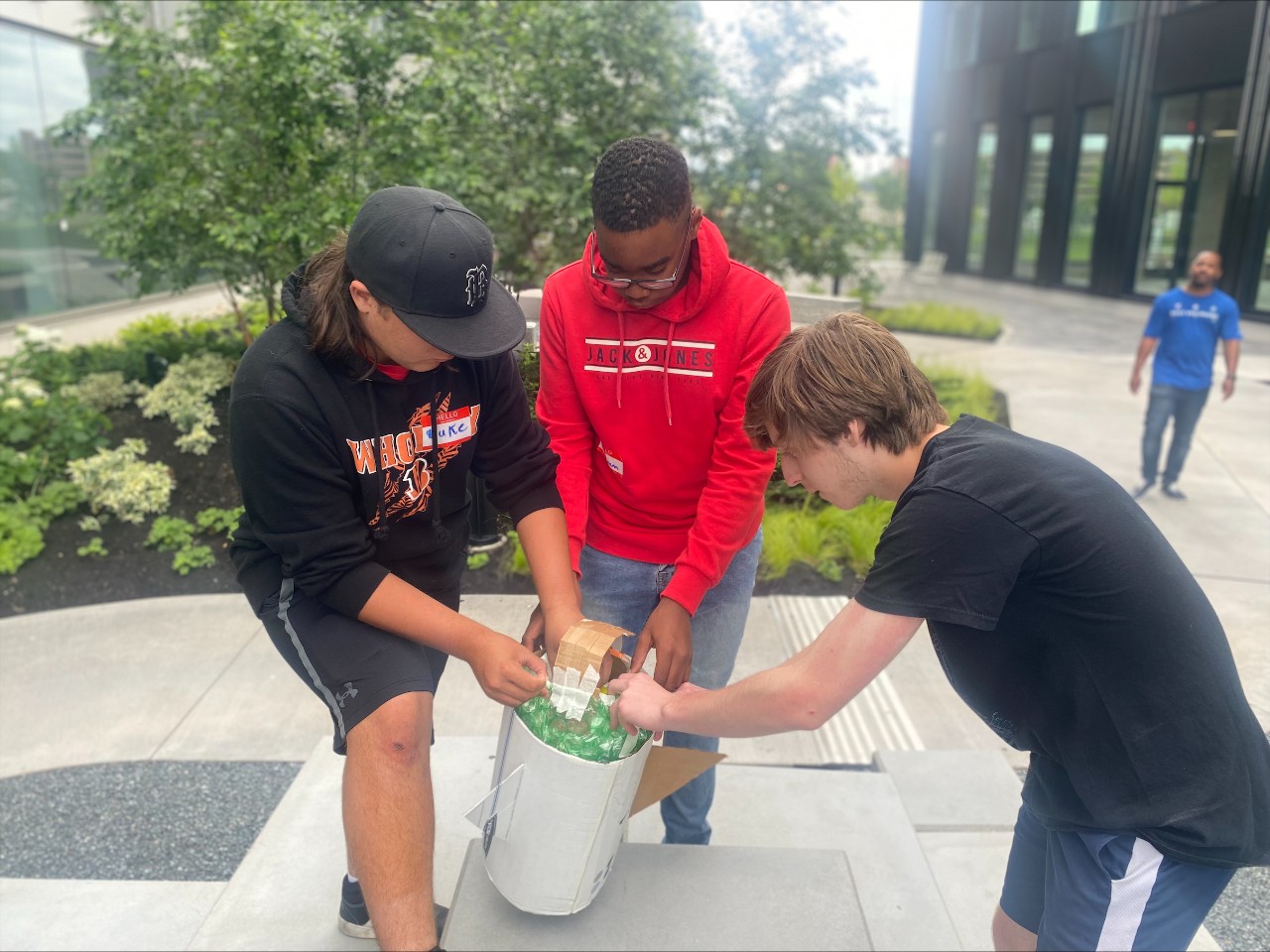 Image of students at the GE Rocket Camp.
