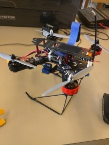 Multi rotor UAV sitting on table