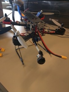 Multi rotor UAV sitting on table