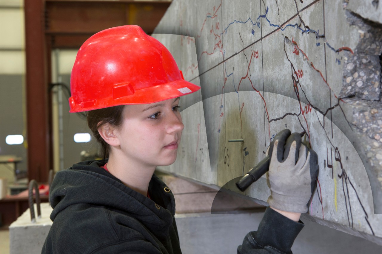 Image of a civil engineering student. 