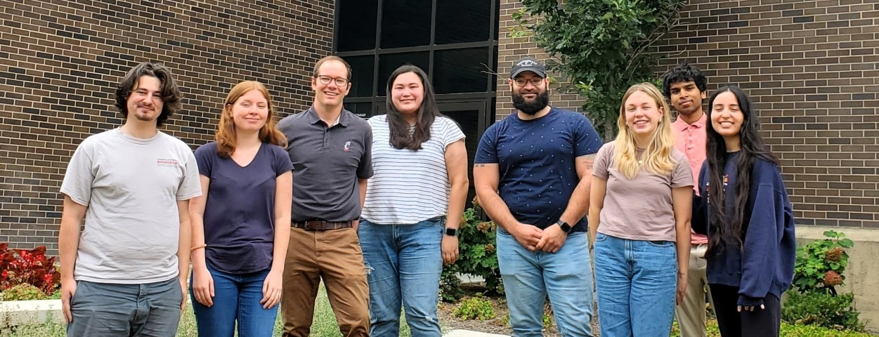 Group photo of Bioresponsive Materials Lab members
