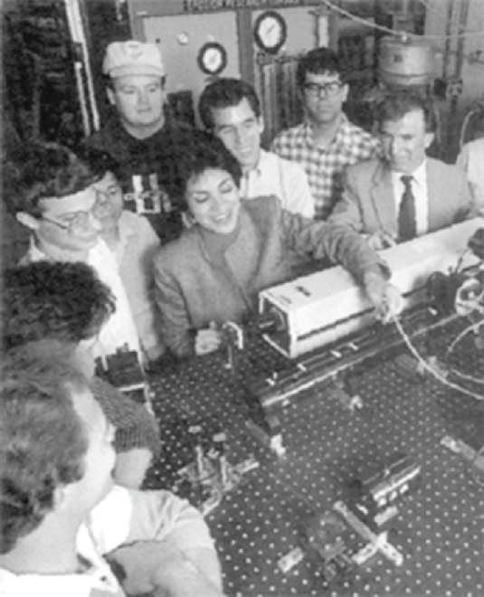 Dr. Hamed with a new LDV system, ca. 1994