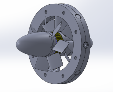Turbine engine 3D CAD model