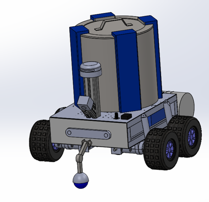 Prototype drawing of tick collection robot