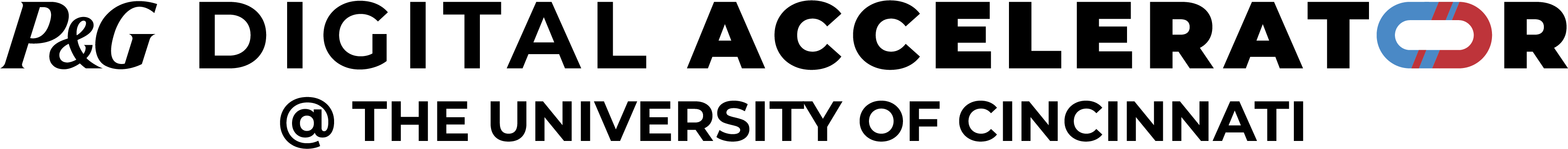 logo text that says P&G Digital Accelerator at the University of Cincinnati